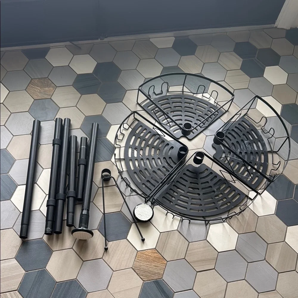Black Metal Fire Pit Grill Grate